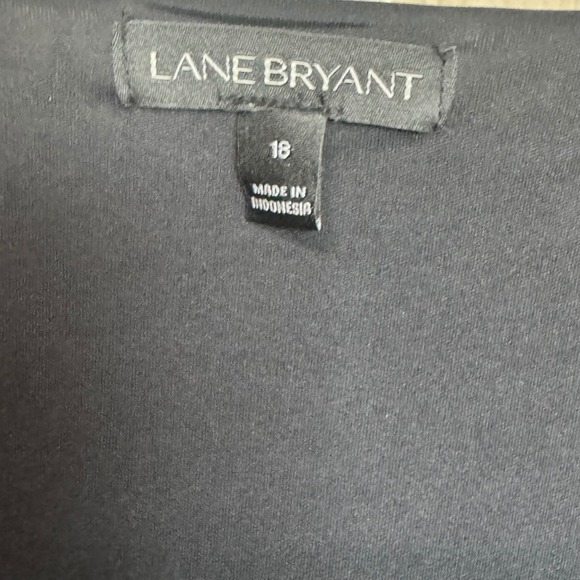 Lane Bryant Black & White Print Ruffle Sleeve V Neck Cinched‎ Blouse Top size 18 - Picture 8 of 8